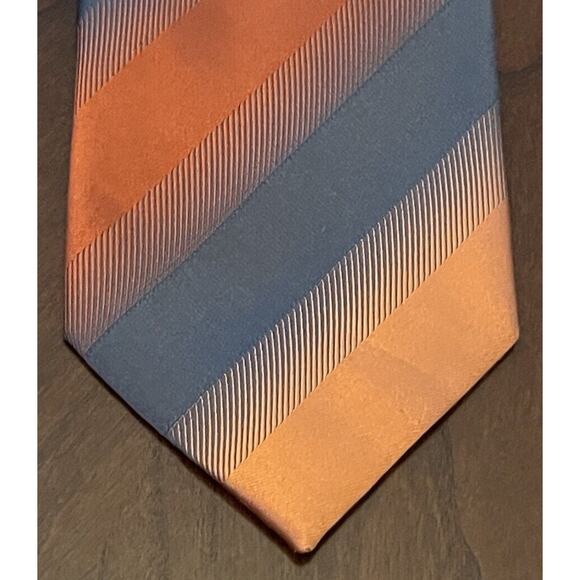 Bcbg Attitude Orange Gray Pink 100% Silk Men’s Neck Tie Made In China - Picture 1 of 9